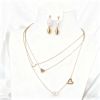 Picture of A²OTP Women's Delicate Pearl & Heart Jewelry Set (Necklace + Earrings) – Gentle Sweet Style – Perfect Gift