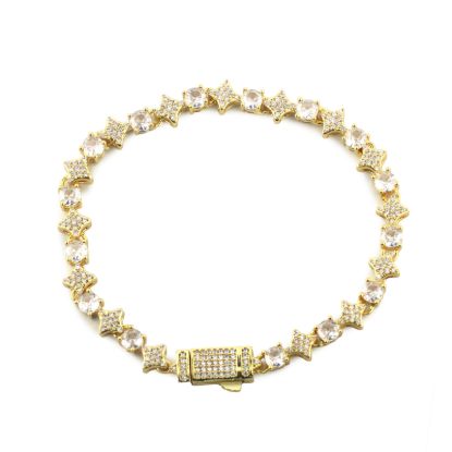 Picture of A²OTP Stylish Diamond-Studded Gold Star Bracelet- Fashionable and Sparkly Accessory - Perfect birthday/Anniversary Gift for Him/Her