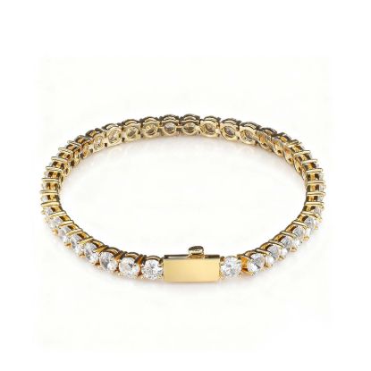 Picture of A²OTP Elegant Gold Diamond Bracelet - Sparkling Jewelry - Perfect Gift for Birthdays/Valentine's Day/Anniversaries