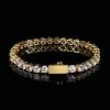 Picture of A²OTP Elegant Gold Diamond Bracelet - Sparkling Jewelry - Perfect Gift for Birthdays/Valentine's Day/Anniversaries