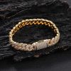 Picture of A²OTP Luxury Gold Chunky Chain Rhinestone Bracelet – A Street Style Must-Have – Perfect Gift