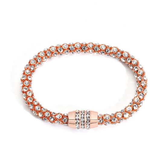 Picture of A²OTP Women's Rose Gold Full Diamond Bracelet - Sparkling Jewelry - Stylish and Versatile Accessory - Ideal Gift