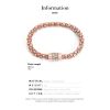 Picture of A²OTP Women's Rose Gold Full Diamond Bracelet - Sparkling Jewelry - Stylish and Versatile Accessory - Ideal Gift