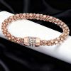 Picture of A²OTP Women's Rose Gold Full Diamond Bracelet - Sparkling Jewelry - Stylish and Versatile Accessory - Ideal Gift